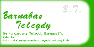 barnabas telegdy business card